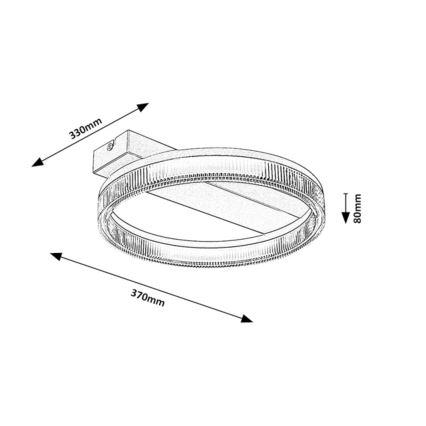 Rabalux - LED Ρυθμιζόμενο φωτιστικό οροφής LED/18W/230V 3000-6500K 37x33 cm + τηλεχειριστήριο