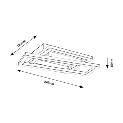 Rabalux - Φωτιστικό οροφής LED/24W/230V 37x22,5 cm