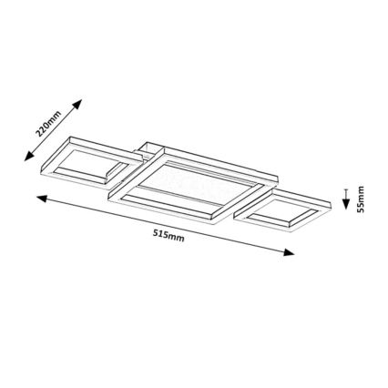 Rabalux - Φωτιστικό οροφής LED/24W/230V 51,5x22 cm