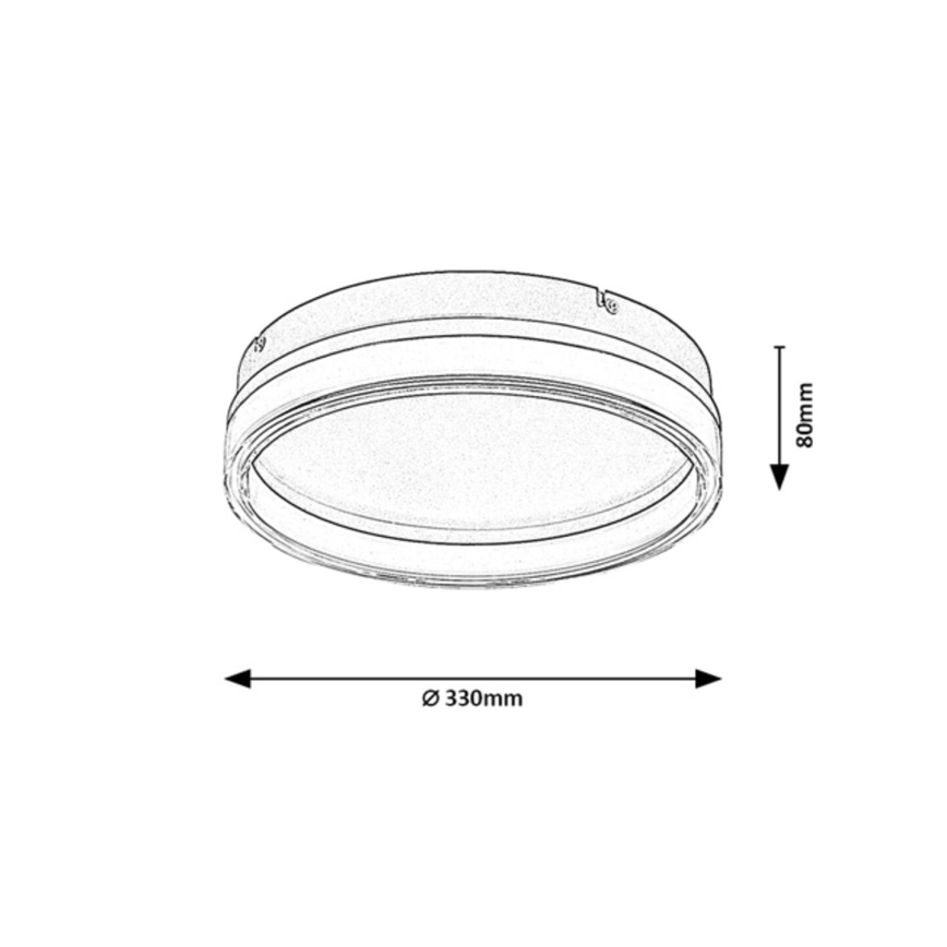 Rabalux - Ρυθμιζόμενο φωτιστικό οροφής LED/18W/230V 3000-6500K διάμ. 33 cm + τηλεχειριστήριο