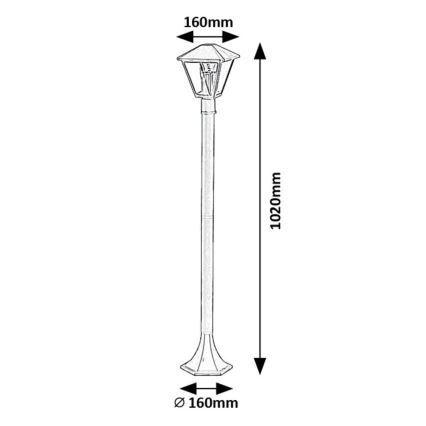 Rabalux - Εξωτερικό φωτιστικό 1xE27/40W/230V IP44