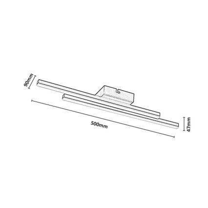 Rabalux - LED φωτιστικό οροφής LED/12W/230V 3000K μαύρο
