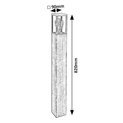 Rabalux -Φωτιστικό εξωτερικού χώρου 1xE27/60W/230V IP44