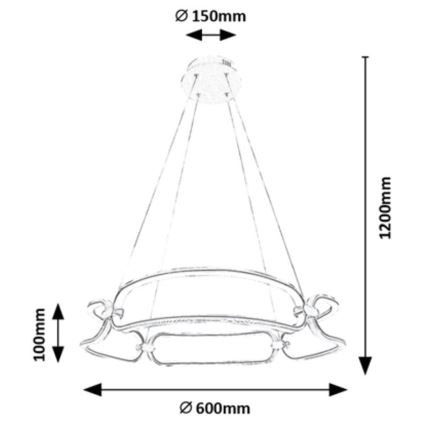 Rabalux -LED  Κρεμαστό φωτιστικό οροφής LED/67W/230V 4000K