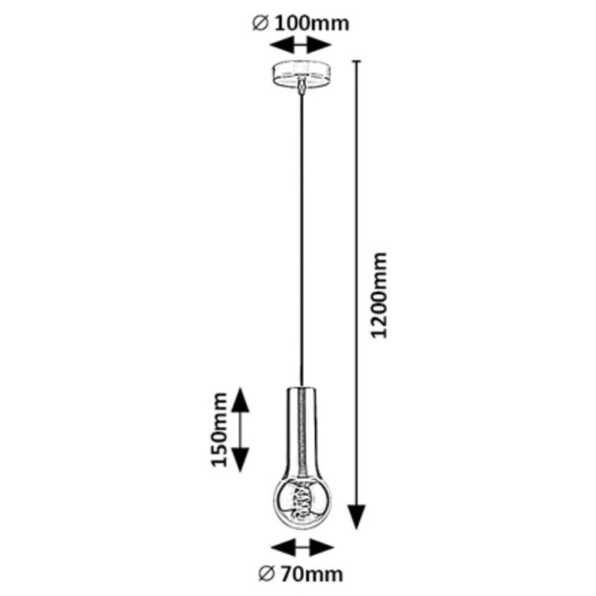 Rabalux - Πολύφωτο με συρματόσχοινο 1xE27/40W/230V