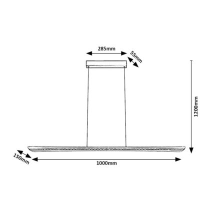 Rabalux - Κρεμαστό LED φωτιστικό με καλώδιο LED/40W/230V 3000K