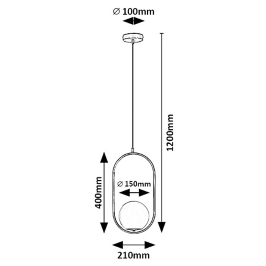Rabalux -Κρεμαστό φωτιστικό οροφής 1xE27/20W/230V