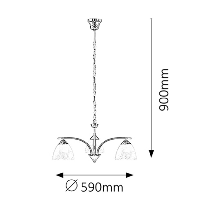 Rabalux - Πολύφωτο σε αλυσίδα 3xE14/40W/230V