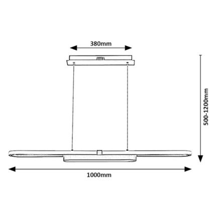 Rabalux -Κρεμαστό φωτιστικό οροφής LED ράγα LED/48W/230V 4000K μαύρο