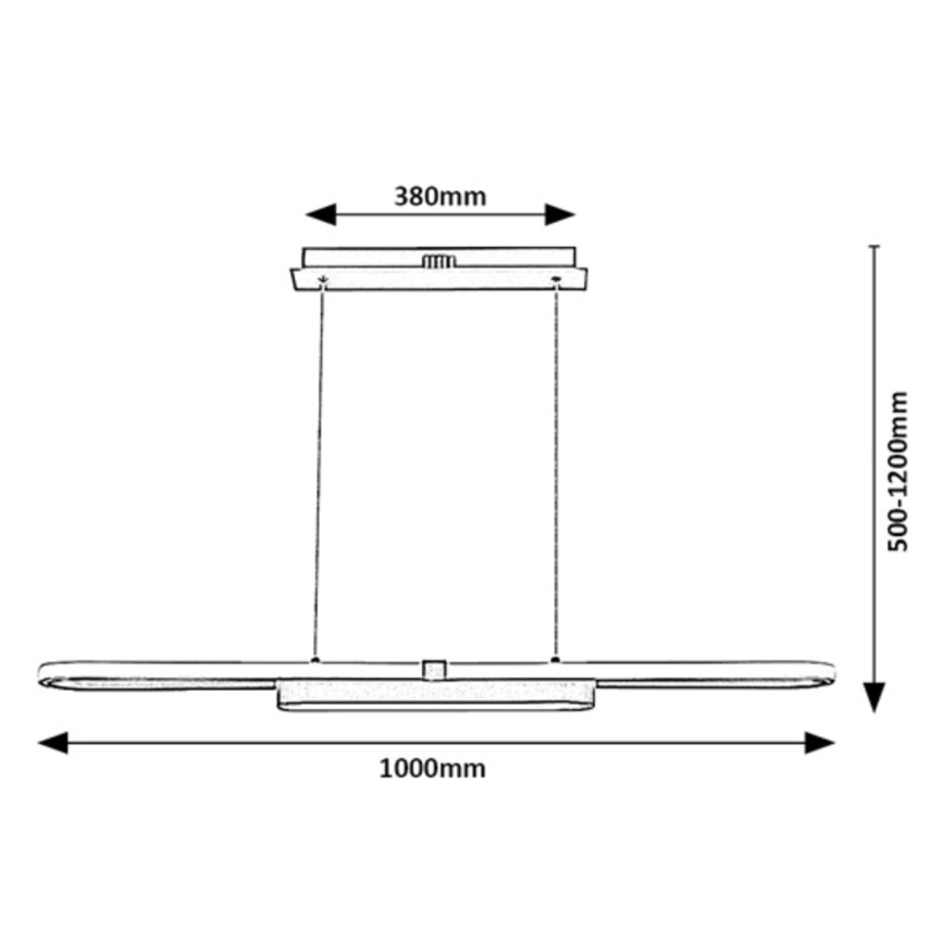 Rabalux -  Κρεμαστό φωτιστικό οροφής LED LED/48W/230V 4000K ματ χρώμιο
