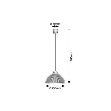Rabalux - Κρεμαστό φωτιστικό με καλώδιο 1xE27/60W/230V