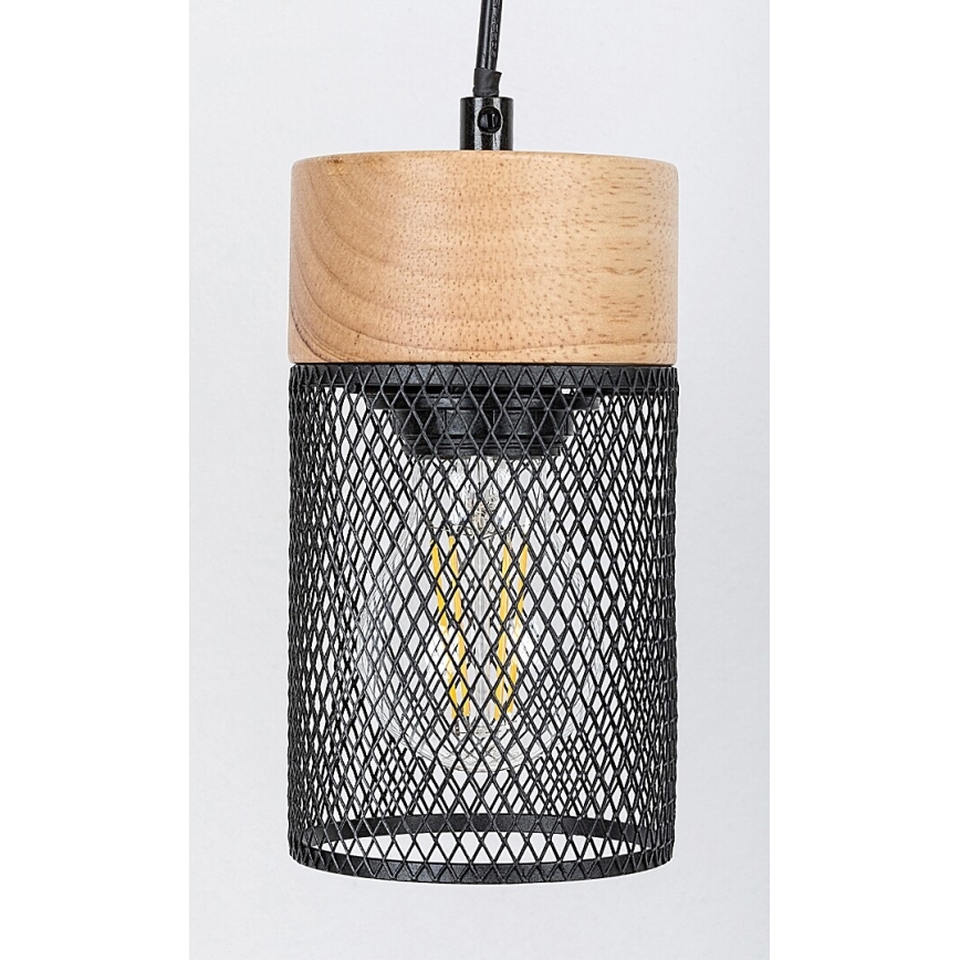 Rabalux - Πολύφωτο με συρματόσχοινο 3xE27/25W/230V οξιά