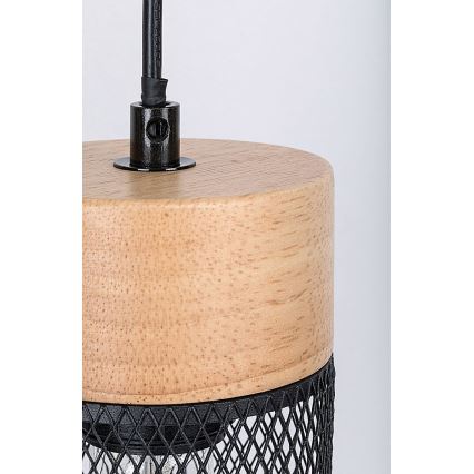 Rabalux - Πολύφωτο με συρματόσχοινο 3xE27/25W/230V οξιά