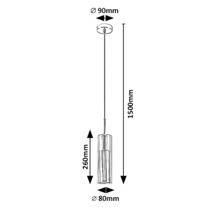 Rabalux - Κρεμαστό φωτιστικό οροφής 1xGU10/50W/230V διαφανή/γυαλιστερό χρώμιο