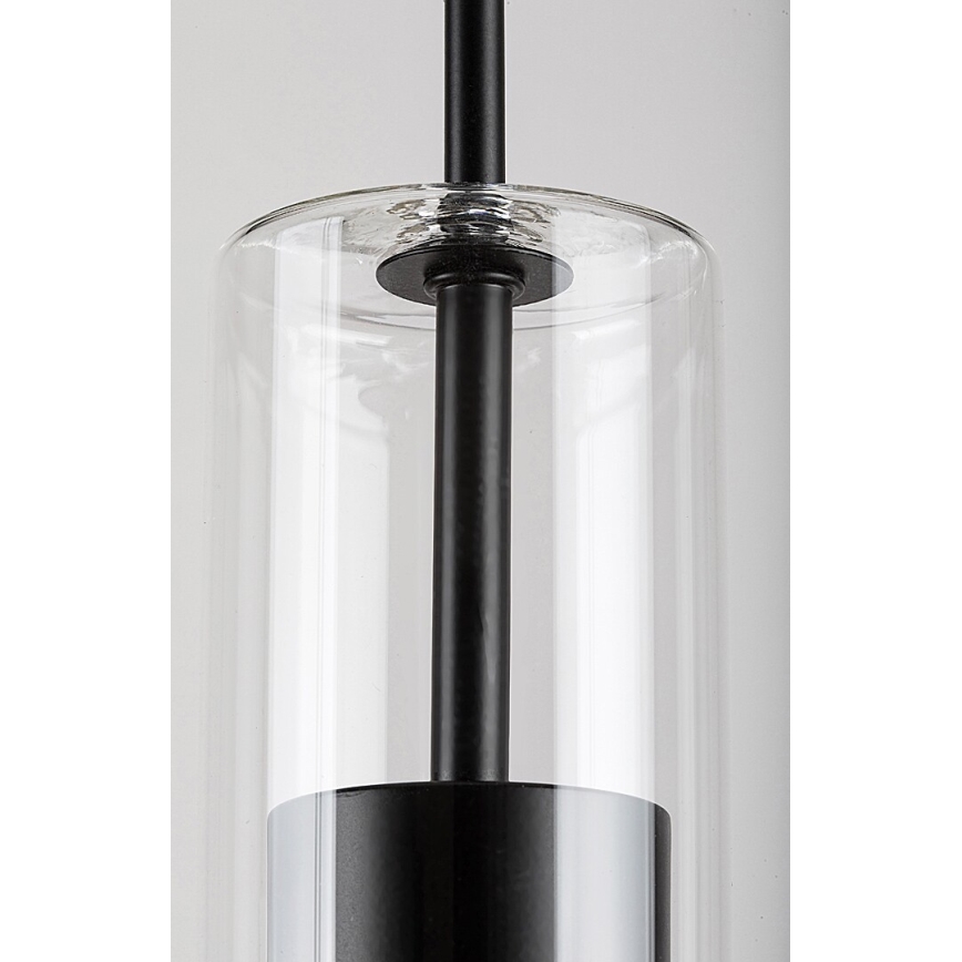 Rabalux - Κρεμαστό φωτιστικό οροφής 1xGU10/50W/230V διαφανές/μαύρο