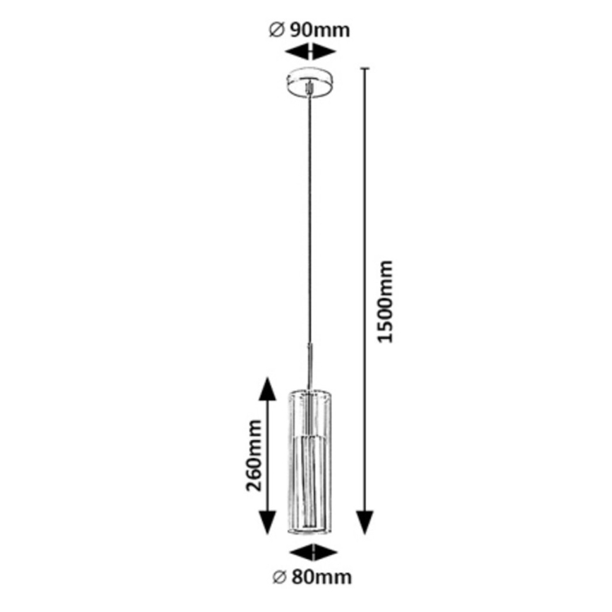 Rabalux - Κρεμαστό φωτιστικό οροφής 1xGU10/50W/230V διαφανές/μαύρο