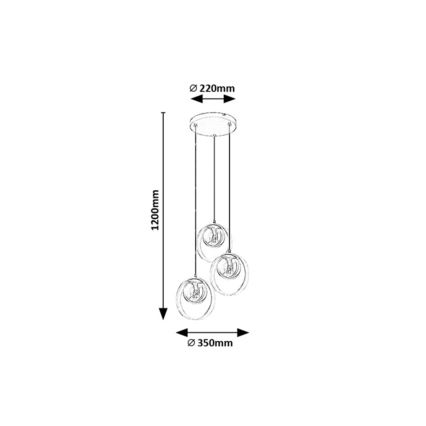 Rabalux - Κρεμαστό φωτιστικό οροφής 3xE14/15W/230V