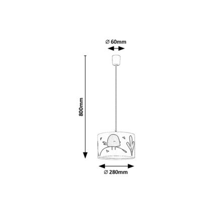 Rabalux - Παιδικό κρεμαστό φωτιστικό οροφής 1xE27/40W/230V