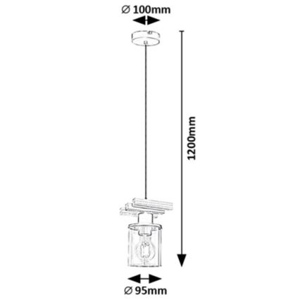 Rabalux - Κρεμαστό φωτιστικό 1xE27/25W/230V πεύκο