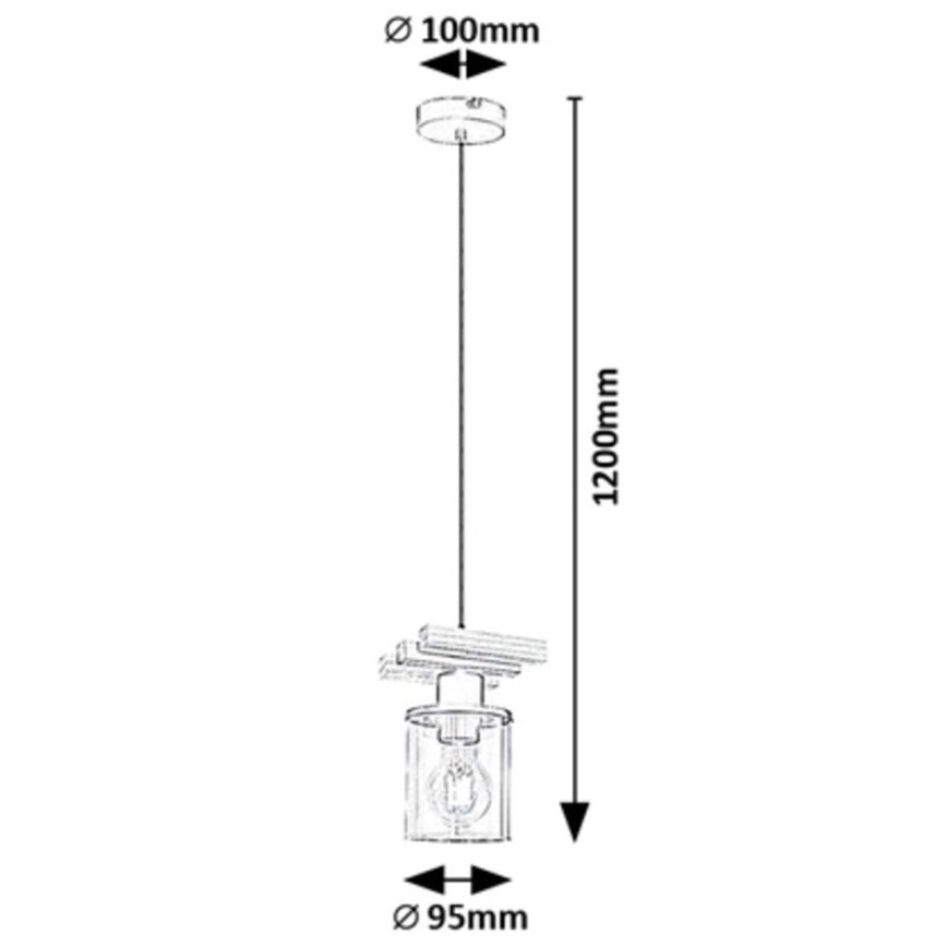 Rabalux - Κρεμαστό φωτιστικό 1xE27/25W/230V πεύκο