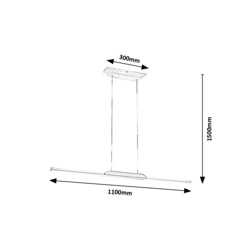 Rabalux -  Κρεμαστό φωτιστικό οροφής LED LED/26W/230V 4000K οξιά