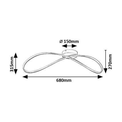 Rabalux - Φωτιστικό οροφής LED LED/30W/230V 3000K 27x68 cm