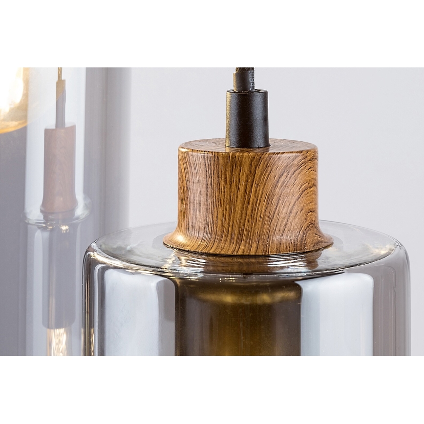 Rabalux - Φωτιστικό οροφής με καλώδιο 5xE27/25W/230V δρυς