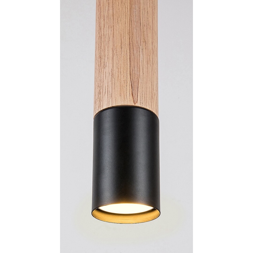 Rabalux - Πολύφωτο με συρματόσχοινο 1xGU10/50W/230V οξιά