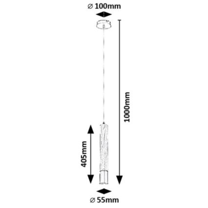 Rabalux - Πολύφωτο με συρματόσχοινο 1xGU10/50W/230V οξιά