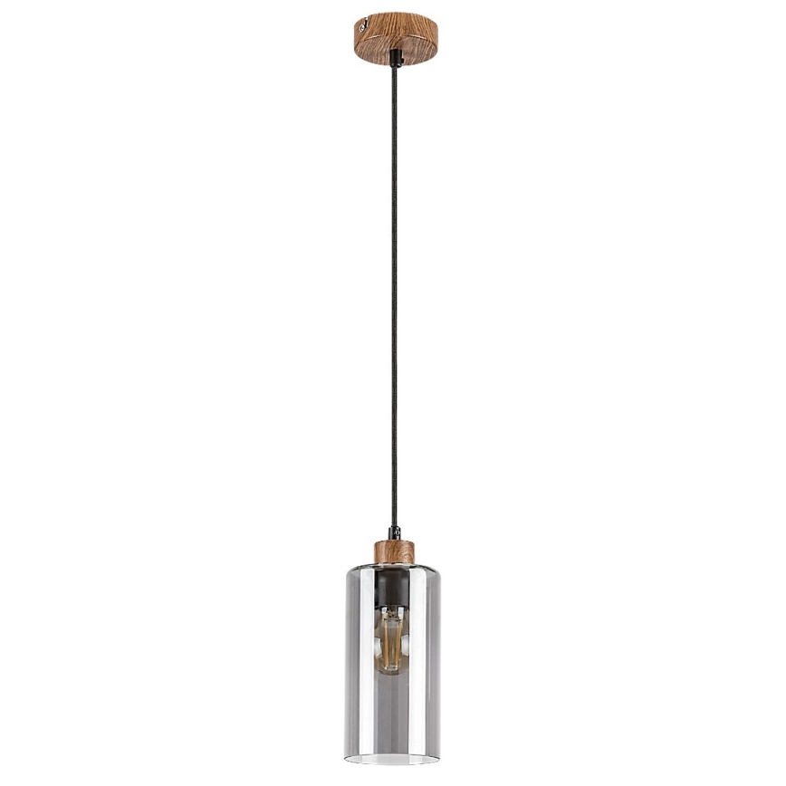 Rabalux - Πολύφωτο με συρματόσχοινο 1xE27/25W/230V δρυς