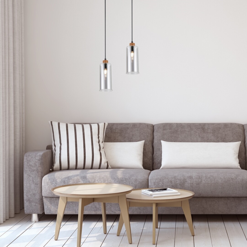 Rabalux - Φωτιστικό οροφής με καλώδιο 1xE27/25W/230V δρυς