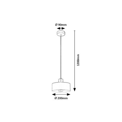 Rabalux - Κρεμαστό φωτιστικό με καλώδιο 1xE27/25W/230V