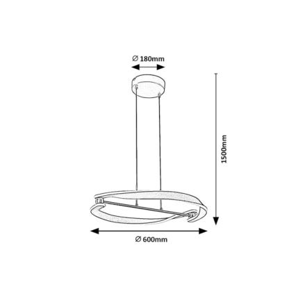 Rabalux - LED κρεμαστό φωτιστικό σε καλώδιο LED/40W/230V 3000K