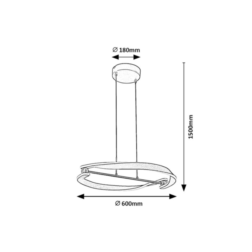 Rabalux - LED κρεμαστό φωτιστικό σε καλώδιο LED/40W/230V 3000K