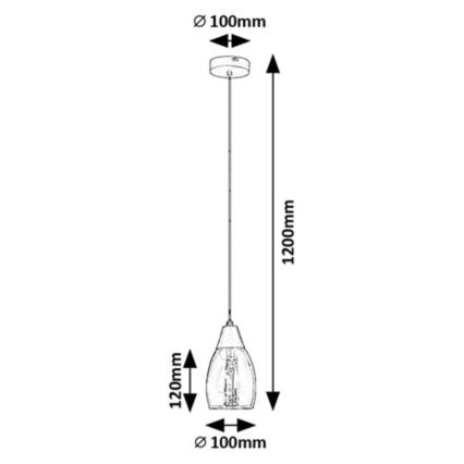 Rabalux - Κρεμαστό φωτιστικό οροφής 1xE27/15W/230V