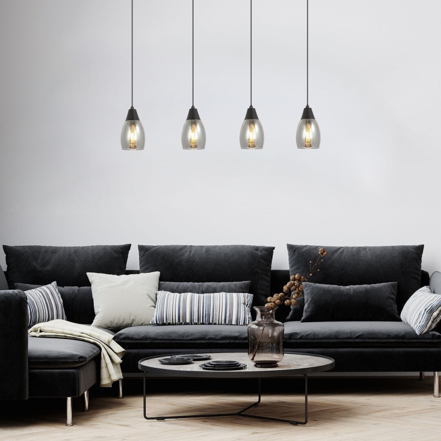 Rabalux -Κρεμαστό φωτιστικό οροφής ράγα 4xE27/15W/230V