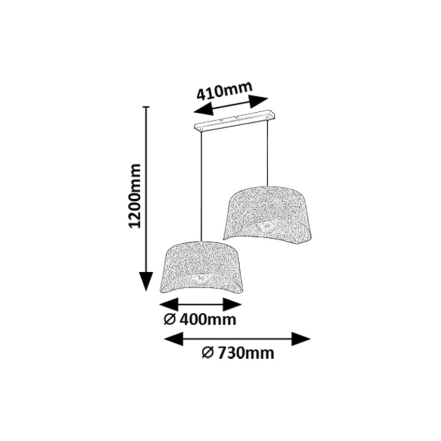 Rabalux - Κρεμαστό φωτιστικό οροφής 2xE27/10W/230V