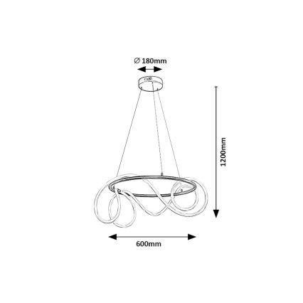 Rabalux -  Κρεμαστό φωτιστικό οροφής LED LED/54W/230V