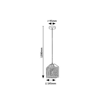 Rabalux -Κρεμαστό φωτιστικό οροφής 1xE27/40W/230V μαύρο