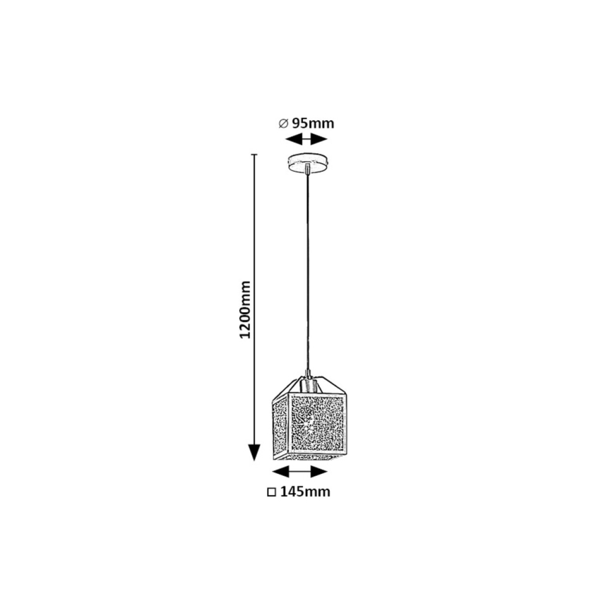 Rabalux -Κρεμαστό φωτιστικό οροφής 1xE27/40W/230V μαύρο