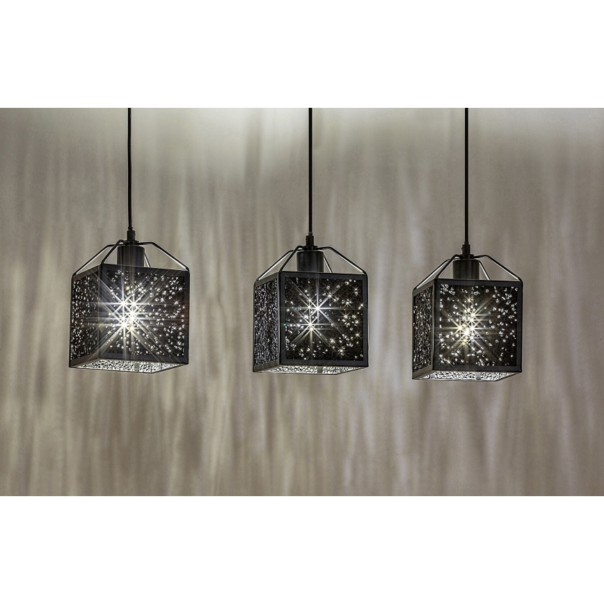 Rabalux - Κρεμαστό φωτιστικό οροφής 3xE27/40W/230V μαύρο