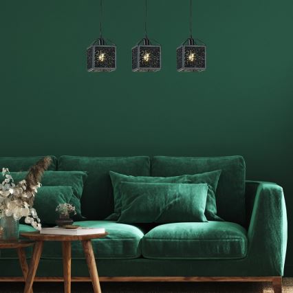Rabalux - Κρεμαστό φωτιστικό οροφής 3xE27/40W/230V μαύρο