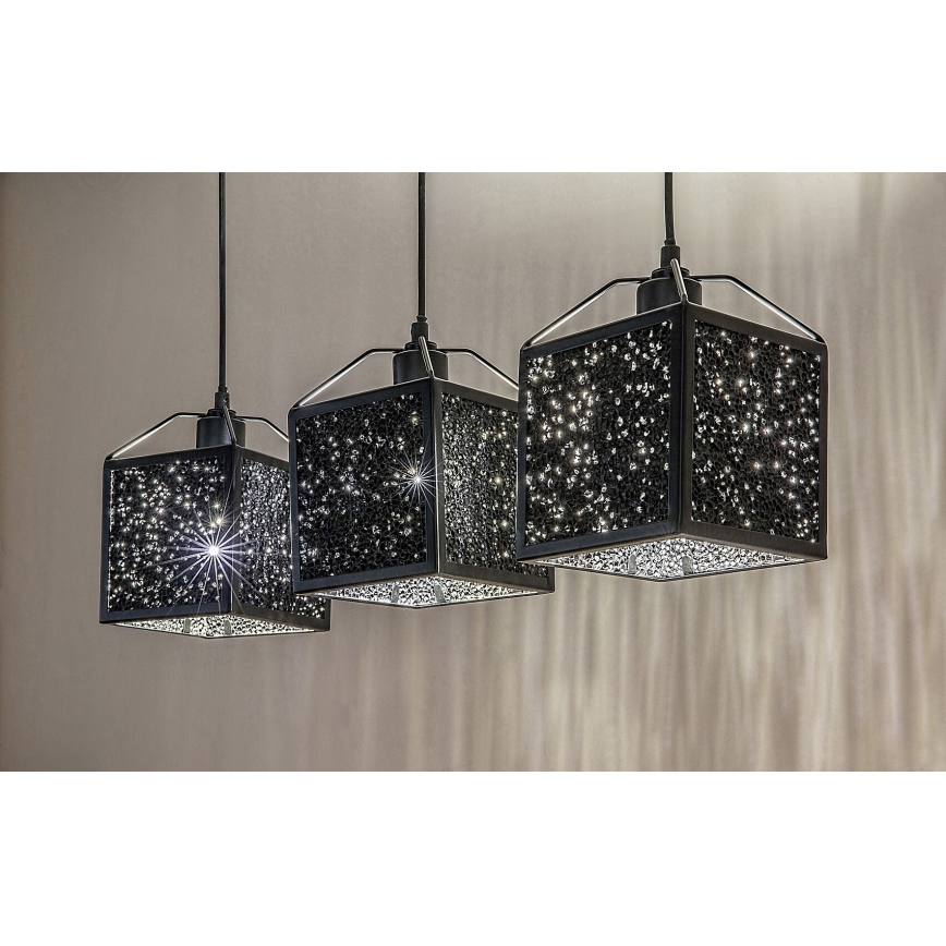 Rabalux - Κρεμαστό φωτιστικό οροφής 3xE27/40W/230V μαύρο