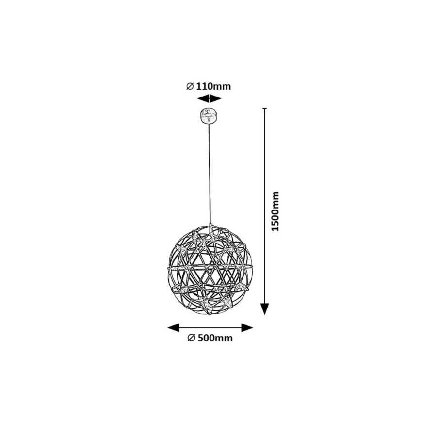 Rabalux -  Κρεμαστό φωτιστικό οροφής LED LED/16W/230V 3000K γυαλιστερό χρώμιο