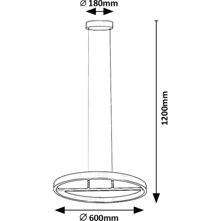 Rabalux -  Κρεμαστό φωτιστικό οροφής LED LED/42W/230V χρυσαφί