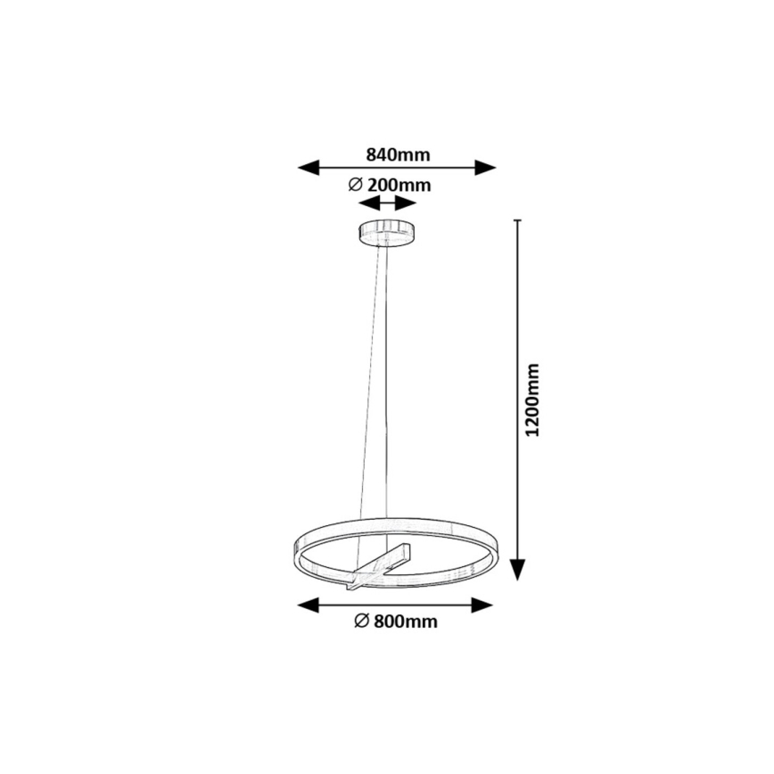 Rabalux -  Κρεμαστό φωτιστικό οροφής LED LED/40W/230V γυαλιστερό χρώμιο