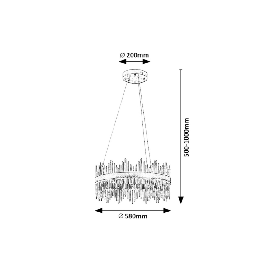 Rabalux -  Κρεμαστό φωτιστικό οροφής LED LED/36W/230V 3000/4000/6000K χρυσαφί