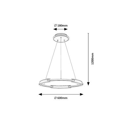 Rabalux -  Κρεμαστό φωτιστικό οροφής LED LED/45W/230V 3000K/4000K