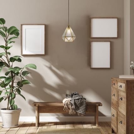 Rabalux - Tiffany γυαλί βιτρό κρεμαστό φωτιστικό οροφής κρεμαστό φωτιστικό οροφής 1xE14/40W/230V χρυσό