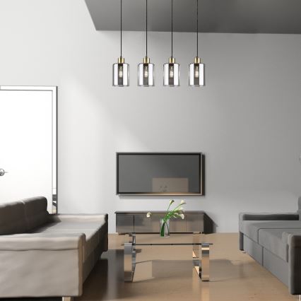 Rabalux - Κρεμαστό φωτιστικό οροφής 4xE27/40W/230V